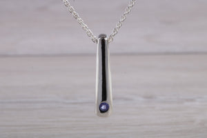 Natural Tanzanite set Silver Necklace