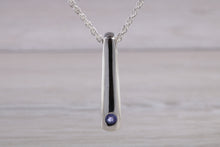 Load image into Gallery viewer, Natural Tanzanite set Silver Necklace