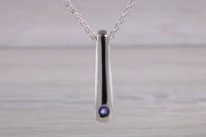 Natural Tanzanite set Silver Necklace