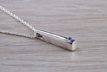 Load image into Gallery viewer, Natural Tanzanite set Silver Necklace