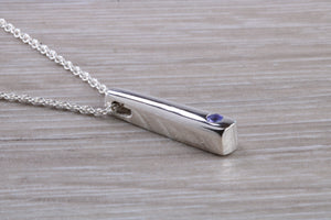 Natural Tanzanite set Silver Necklace