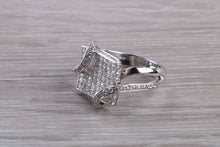 Load image into Gallery viewer, Natural Diamond set ladies Cocktail ring. natural diamonds and 18ct gold. Dress, cocktail, anniversary,statement ring. Perfect Gift idea