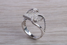 Load image into Gallery viewer, Natural Diamond set ladies Cocktail ring. natural diamonds and 18ct gold. Dress, cocktail, anniversary,statement ring. Perfect Gift idea
