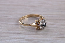 Load image into Gallery viewer, Blue Sapphire and Diamond Cluster Ring