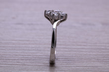 Load image into Gallery viewer, Moissanite Diamond Cluster set Platinum Ring