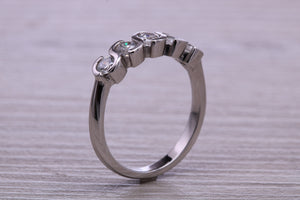 One carat Moissanite Diamond set Platinum Eternity Ring