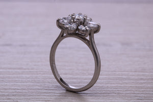 Two carat Seven Stone Moissanite Diamond Cluster Ring