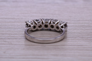 2.50ct 5 stone Moissanite Diamond Eternity Ring