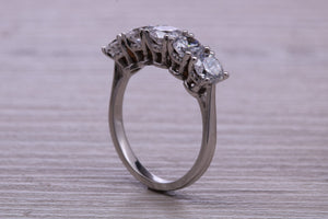 2.50ct 5 stone Moissanite Diamond Eternity Ring