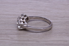 Load image into Gallery viewer, 1.50ct 3 Round cut Moissanite Diamond set Platinum Ring