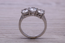 Load image into Gallery viewer, 1.50ct 3 Round cut Moissanite Diamond set Platinum Ring