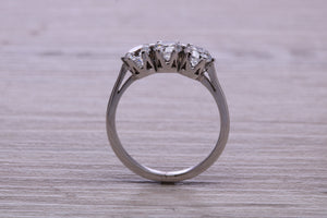 One and Quarter carat Trilogy Diamond set Ring