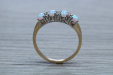 Load image into Gallery viewer, Fiery Opal and Diamonds set Yellow Gold Ring