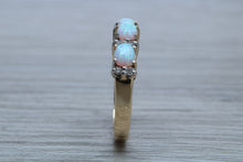 Load image into Gallery viewer, Fiery Opal and Diamonds set Yellow Gold Ring