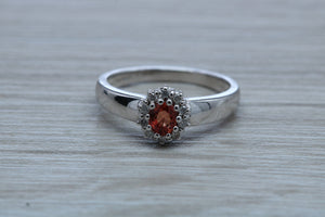 Petite Ruby and Diamond Cluster Ring