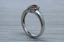 Load image into Gallery viewer, Petite Ruby and Diamond Cluster Ring