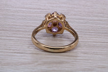 Load image into Gallery viewer, Amethyst and Diamond set Yellow Gold Cluster Ring