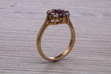 Load image into Gallery viewer, Amethyst and Diamond set Yellow Gold Cluster Ring