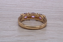 Load image into Gallery viewer, Amethyst and Diamond set Yellow Gold Ring