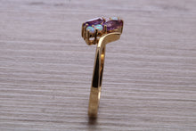 Load image into Gallery viewer, Amethyst and Opal set Yellow Gold Ring