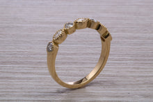 Load image into Gallery viewer, Yellow Gold Marquise and Round cut Diamond set 18ct Yellow Gold Band