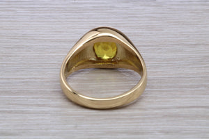 3.50 carat Natural Yellow Sapphire 18ct Yellow Gold Ring