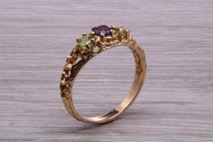 Multi Gemstone set Yellow Gold Ring