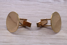 Load image into Gallery viewer, Large Round Gentlemen&#39;s Solid Gold Cuff Links