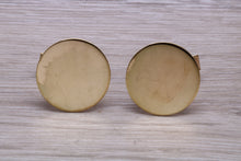 Load image into Gallery viewer, Large Round Gentlemen&#39;s Solid Gold Cuff Links