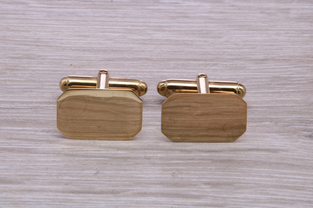 Gentlemen's Solid Gold Cuff Links