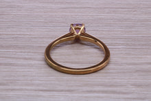 Load image into Gallery viewer, Quarter carat Natural Amethyst set Yellow Gold Solitaire