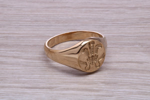 Chunky Prince of Wales Feathers Signet Ring