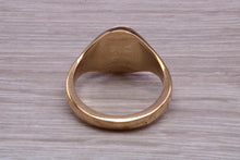 Load image into Gallery viewer, Chunky Oval Yellow Gold Signet Ring