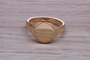 Chunky Oval Yellow Gold Signet Ring