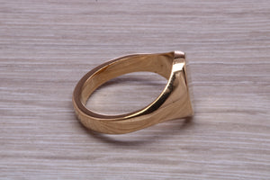 Chunky Oval Yellow Gold Signet Ring