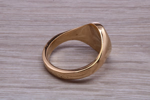 Chunky Oval Yellow Gold Signet Ring
