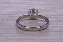 Load image into Gallery viewer, One carat Moissanite Diamond set in Four Claw Platinum Solitaire