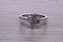 Load image into Gallery viewer, Moissanite Diamond Cluster set Platinum Ring