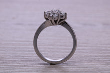 Load image into Gallery viewer, Moissanite Diamond Cluster set Platinum Ring