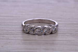 One carat Moissanite Diamond set Platinum Eternity Ring