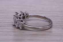 Load image into Gallery viewer, Very Dressy Four carat traditional Princess cut Moissanite Diamond Eternity Ring