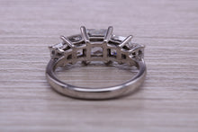 Load image into Gallery viewer, Very Dressy Four carat traditional Princess cut Moissanite Diamond Eternity Ring