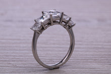 Load image into Gallery viewer, Very Dressy Four carat traditional Princess cut Moissanite Diamond Eternity Ring