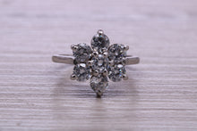 Load image into Gallery viewer, Two carat Seven Stone Moissanite Diamond Cluster Ring