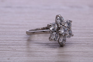 Two carat Seven Stone Moissanite Diamond Cluster Ring