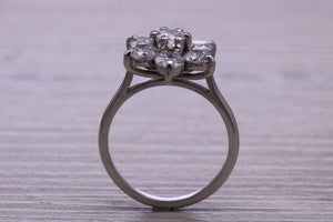 Two carat Seven Stone Moissanite Diamond Cluster Ring