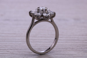 Two carat Seven Stone Moissanite Diamond Cluster Ring