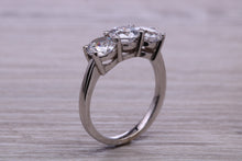 Load image into Gallery viewer, 1.50ct 3 Round cut Moissanite Diamond set Platinum Ring