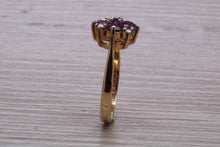 Load image into Gallery viewer, Amethyst and Diamond set Yellow Gold Cluster Ring