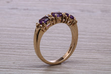 Load image into Gallery viewer, Amethyst and Diamond set Yellow Gold Ring